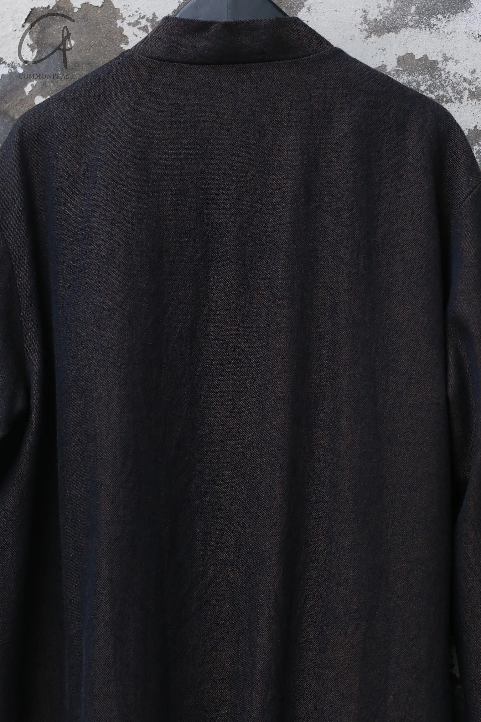 AVIVA JIFEI XUE 24 Autumn and Winter Wool Linen Denim Long Kimono Jacket AJX-FW24-LKJ-WLD-NZ Denim