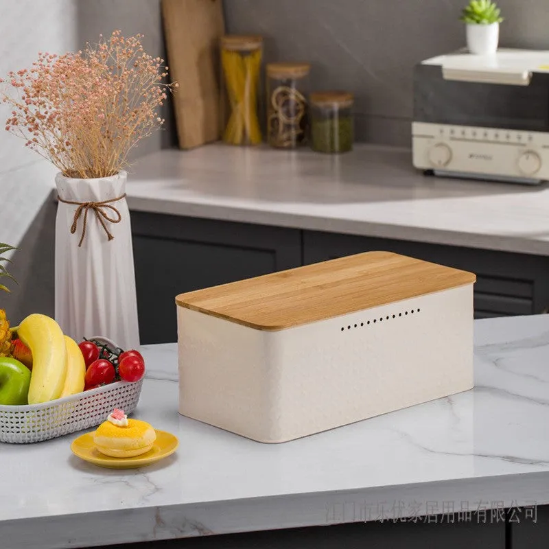 Bamboo And Wood Bread Box