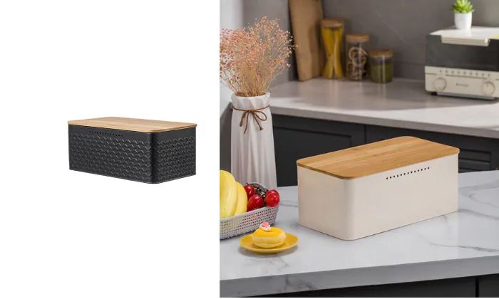 Bamboo And Wood Bread Box