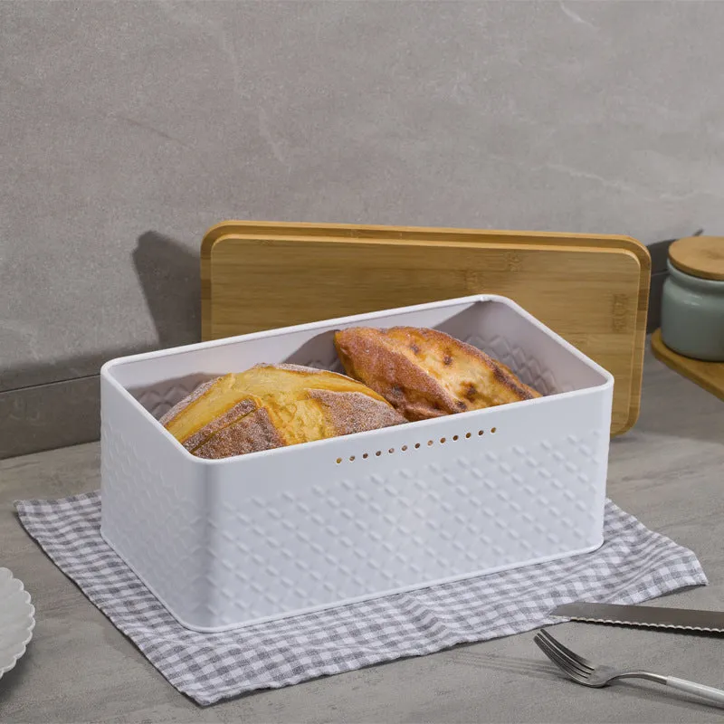Bamboo And Wood Bread Box
