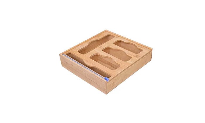 Bamboo-Zip Lock and Wrap Dispenser