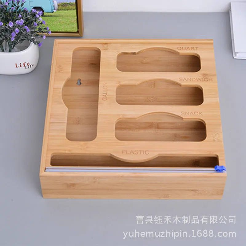 Bamboo-Zip Lock and Wrap Dispenser