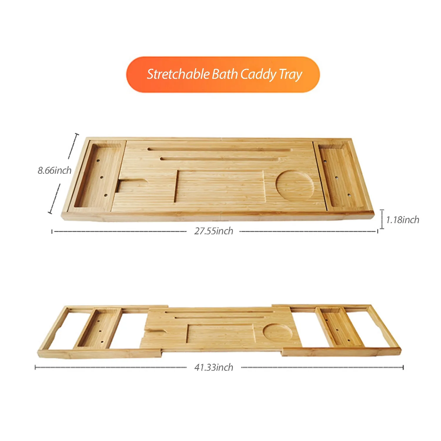 Bathtub Caddy Tray Tablet Holder