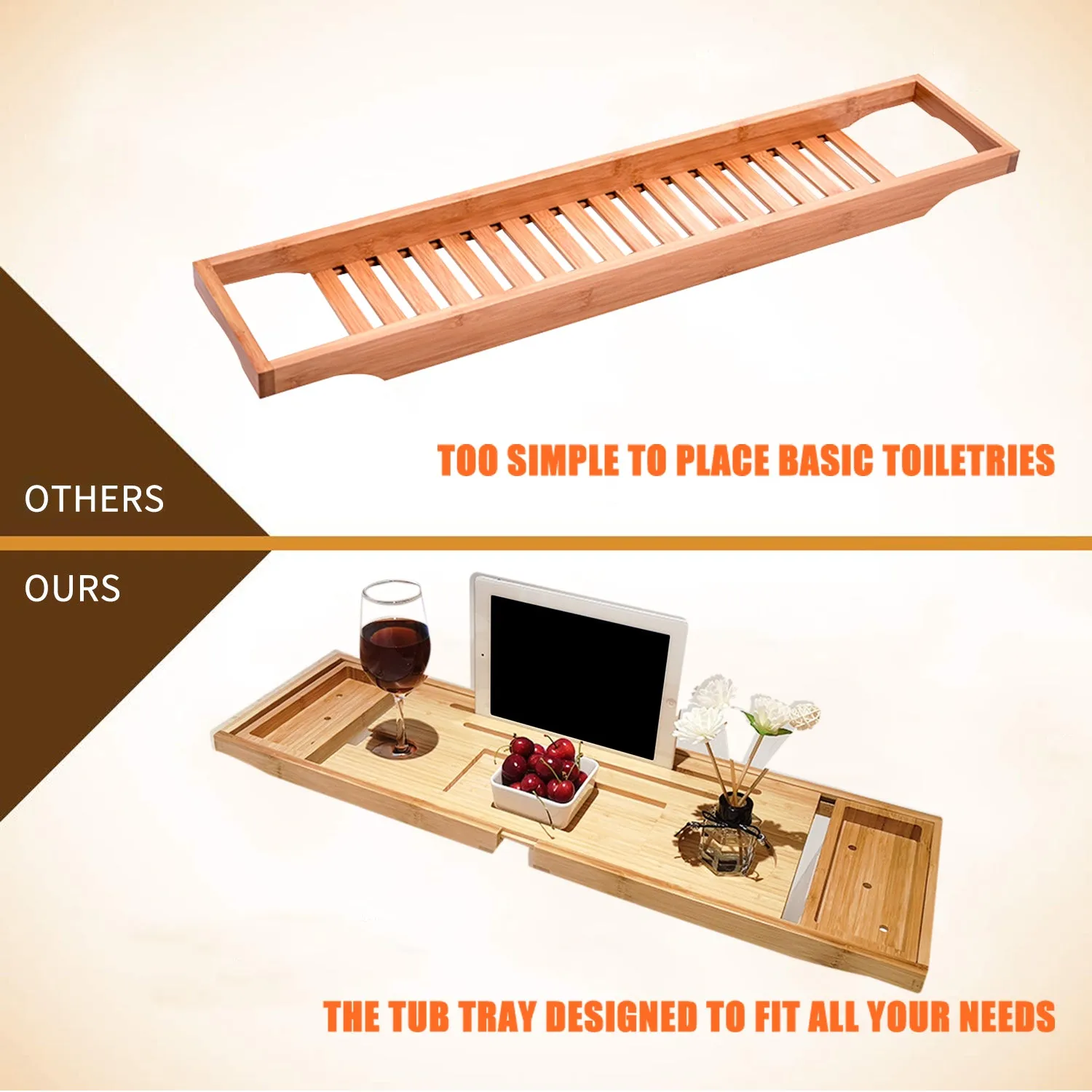 Bathtub Caddy Tray Tablet Holder