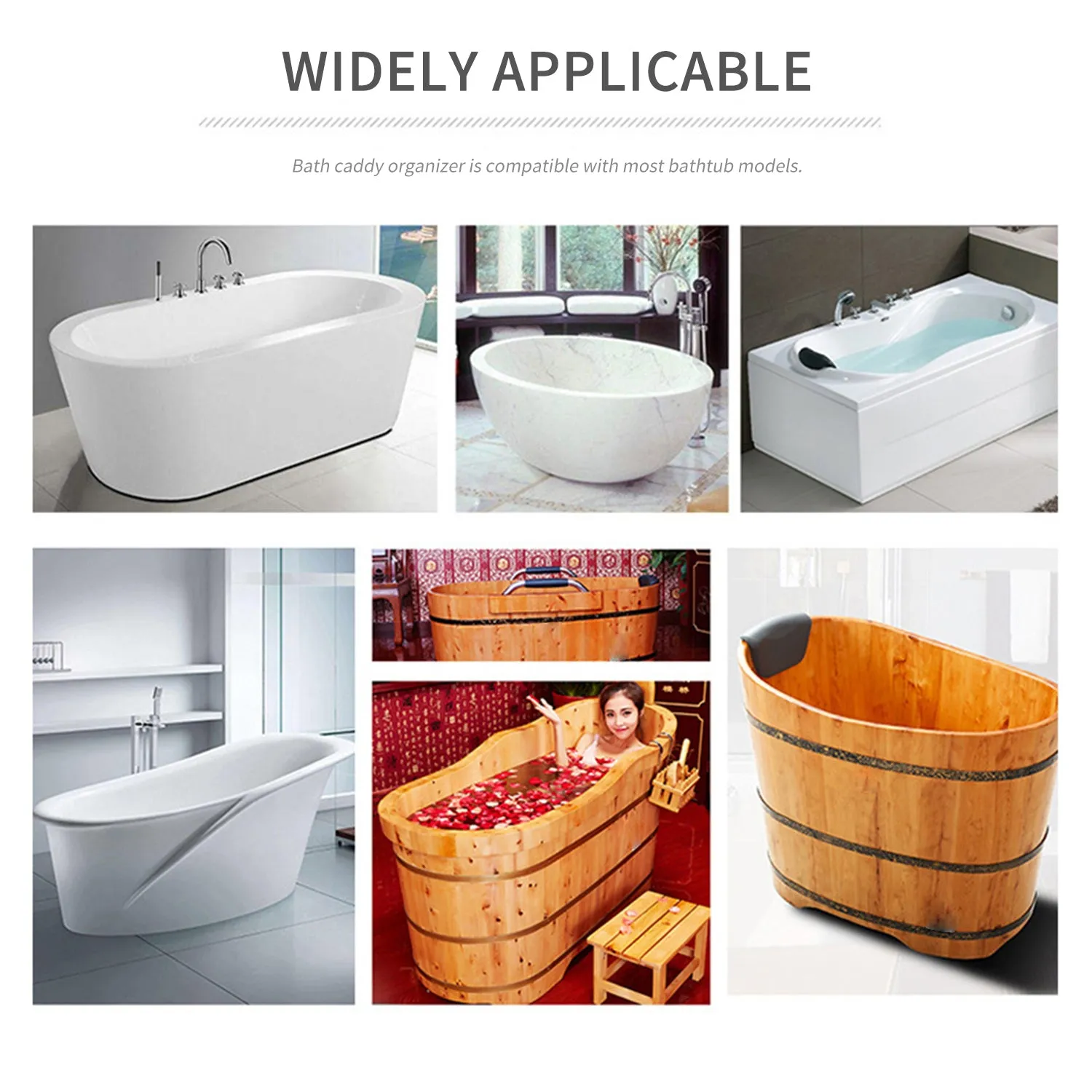 Bathtub Caddy Tray Tablet Holder