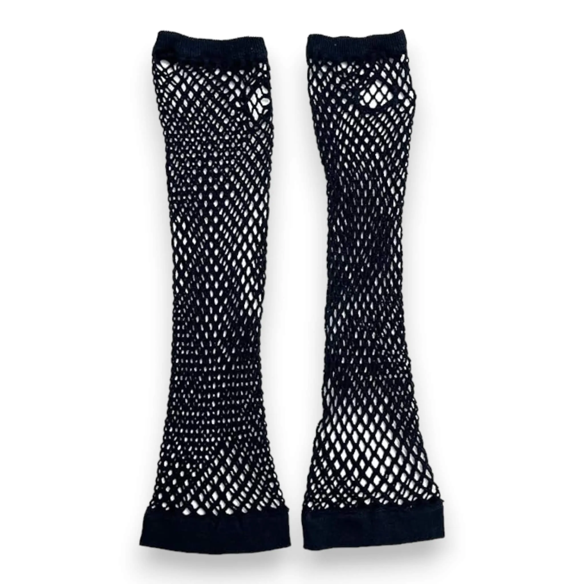 Black Fishnet Long Sleeve Gloves