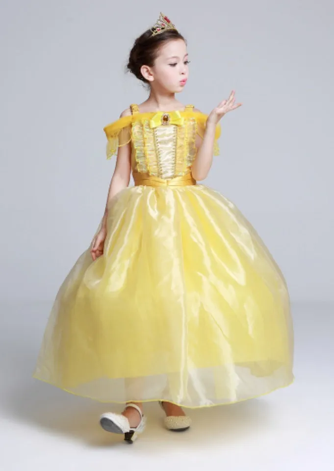 Children's Clothing Christmas Performance Dress Girl's Dress Beauty and Beast Princess Dress