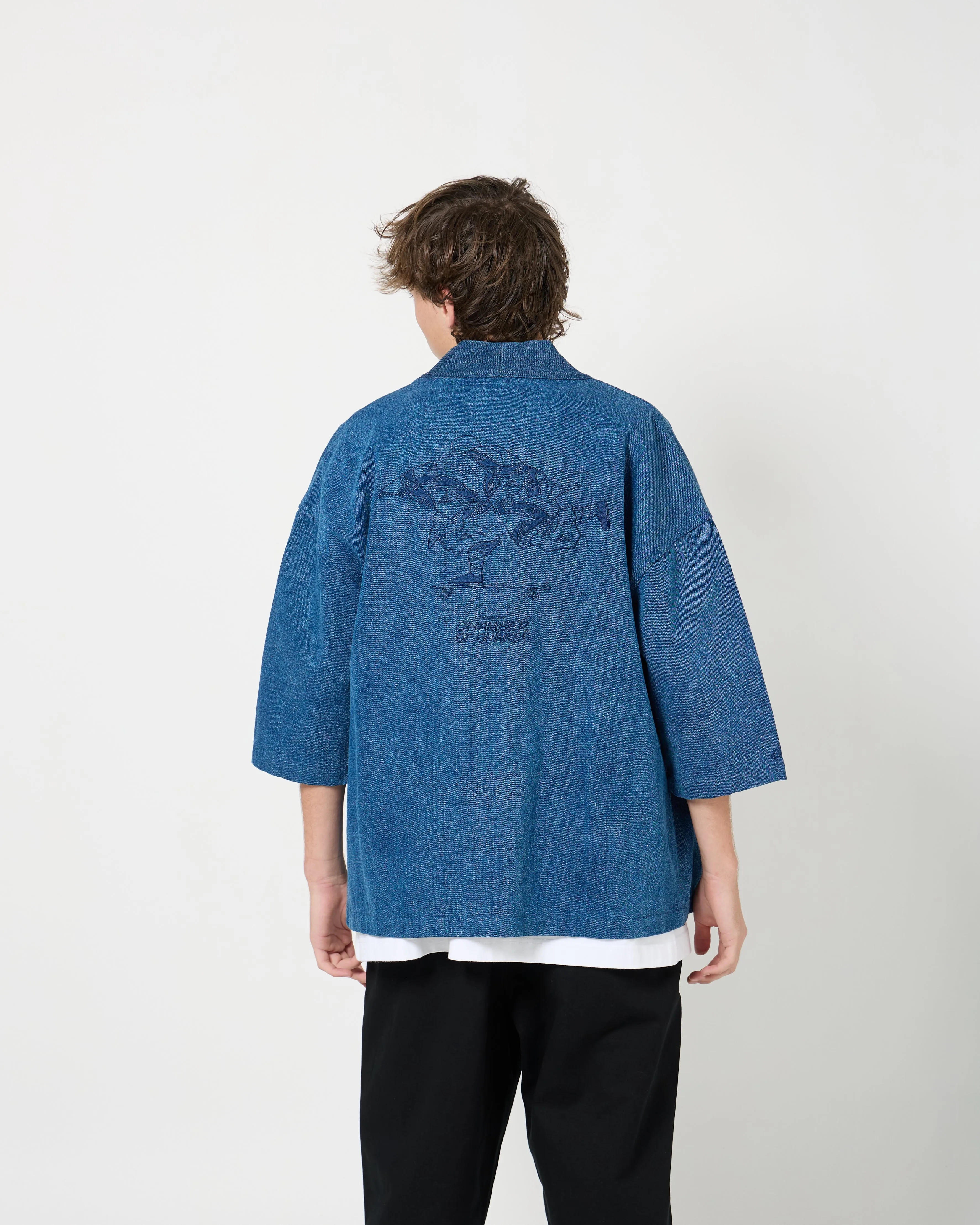 Crossover x Temple of Skate 'The Push' Kimono Jacket | Denim