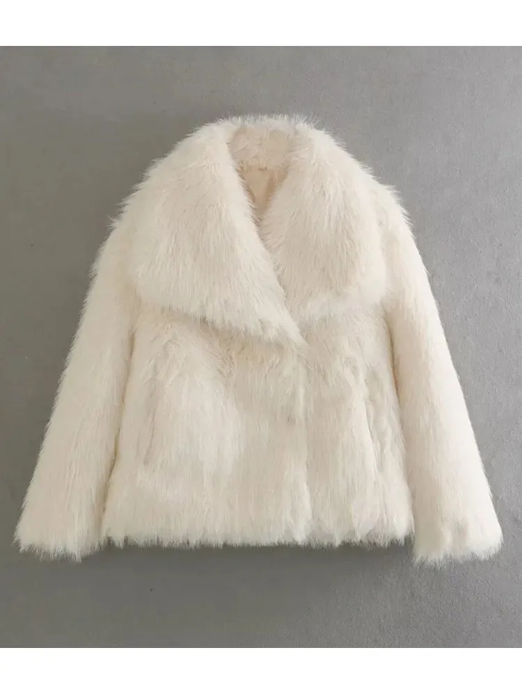 Fashion oversized Teddy bear faux fur coat wool autumn coat