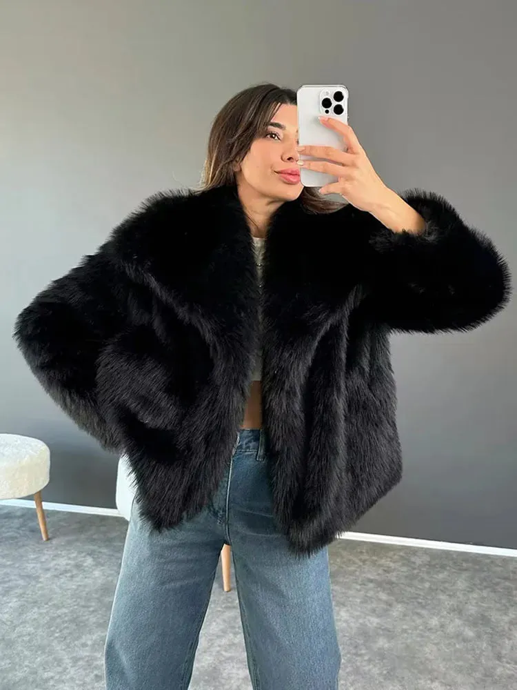 Fashion oversized Teddy bear faux fur coat wool autumn coat