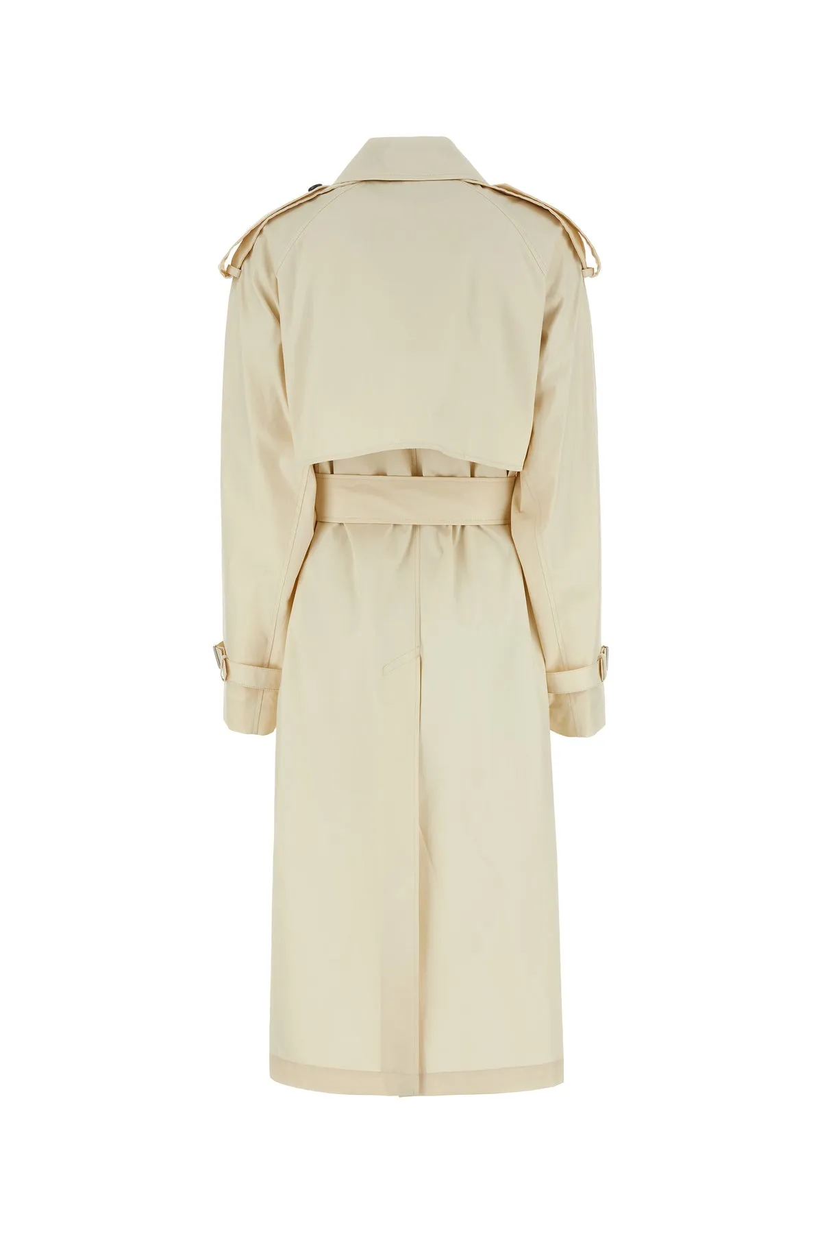 Ivory gabardine trench coat