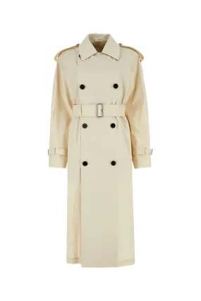 Ivory gabardine trench coat