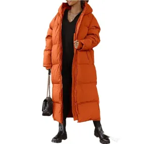 Judy Hooded Solid Color Zip Coat