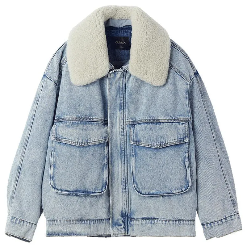 Lapel Jeans Down Garment