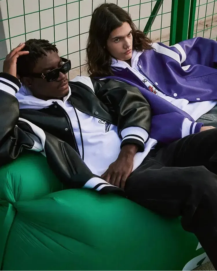 Loose Bomber Varsity Style Jacket