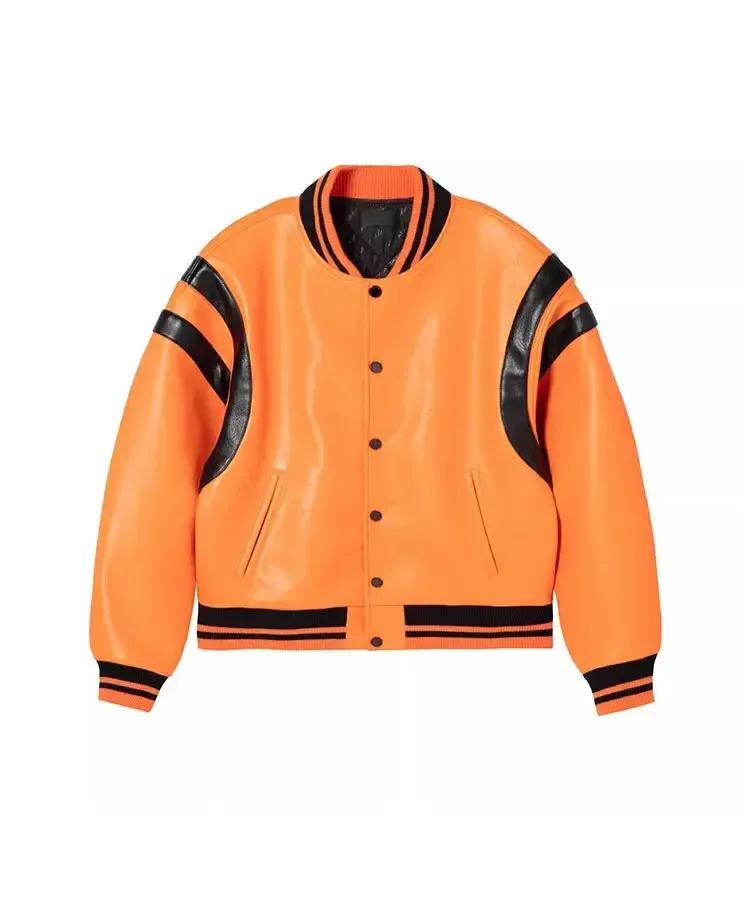 Loose Bomber Varsity Style Jacket