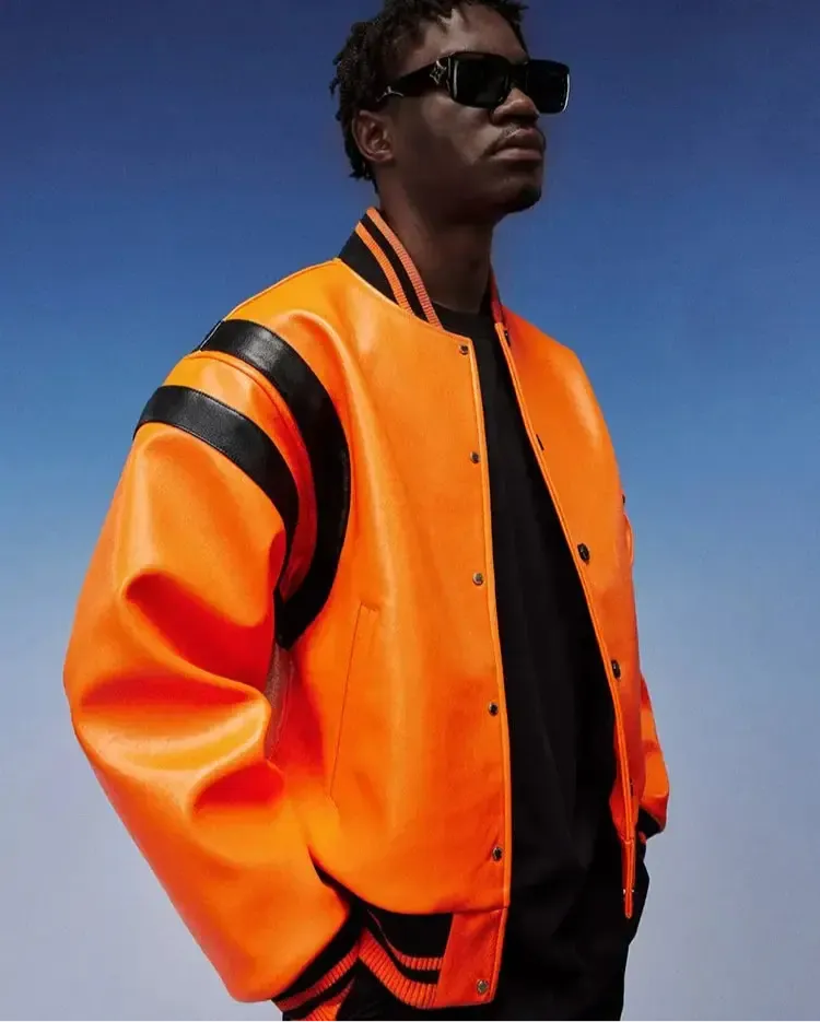 Loose Bomber Varsity Style Jacket