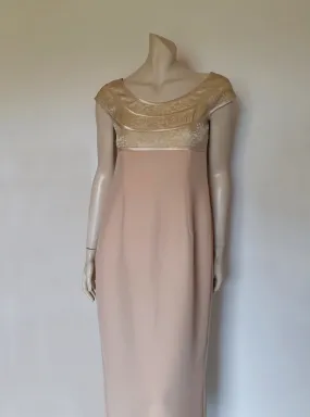 Lurex Old Gold Formal Dress by Teena Varigos - M