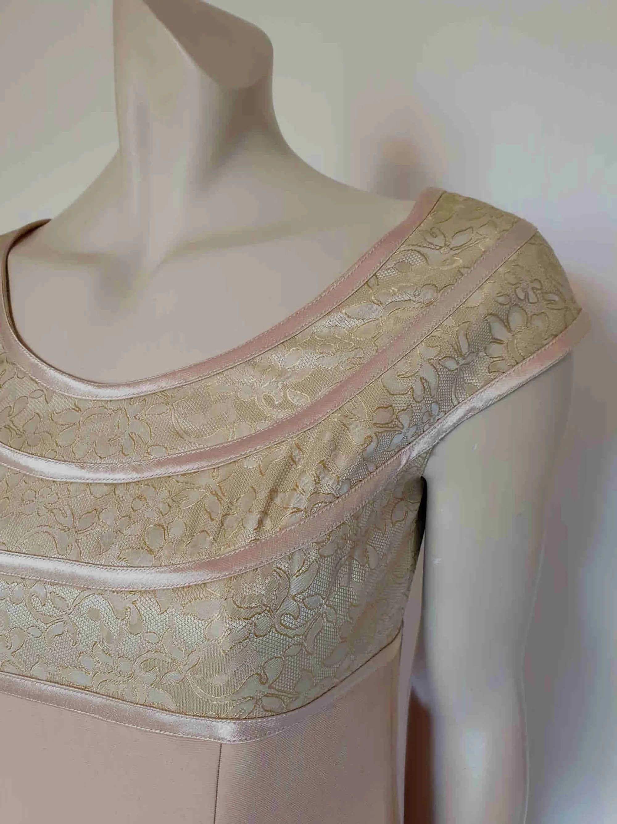 Lurex Old Gold Formal Dress by Teena Varigos - M