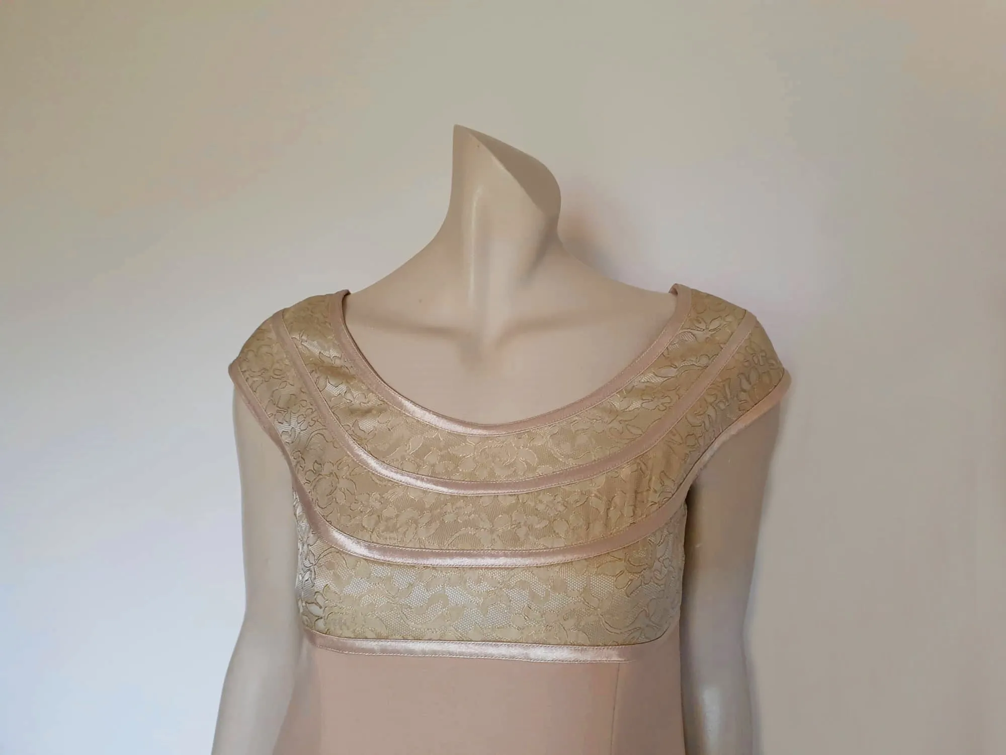 Lurex Old Gold Formal Dress by Teena Varigos - M