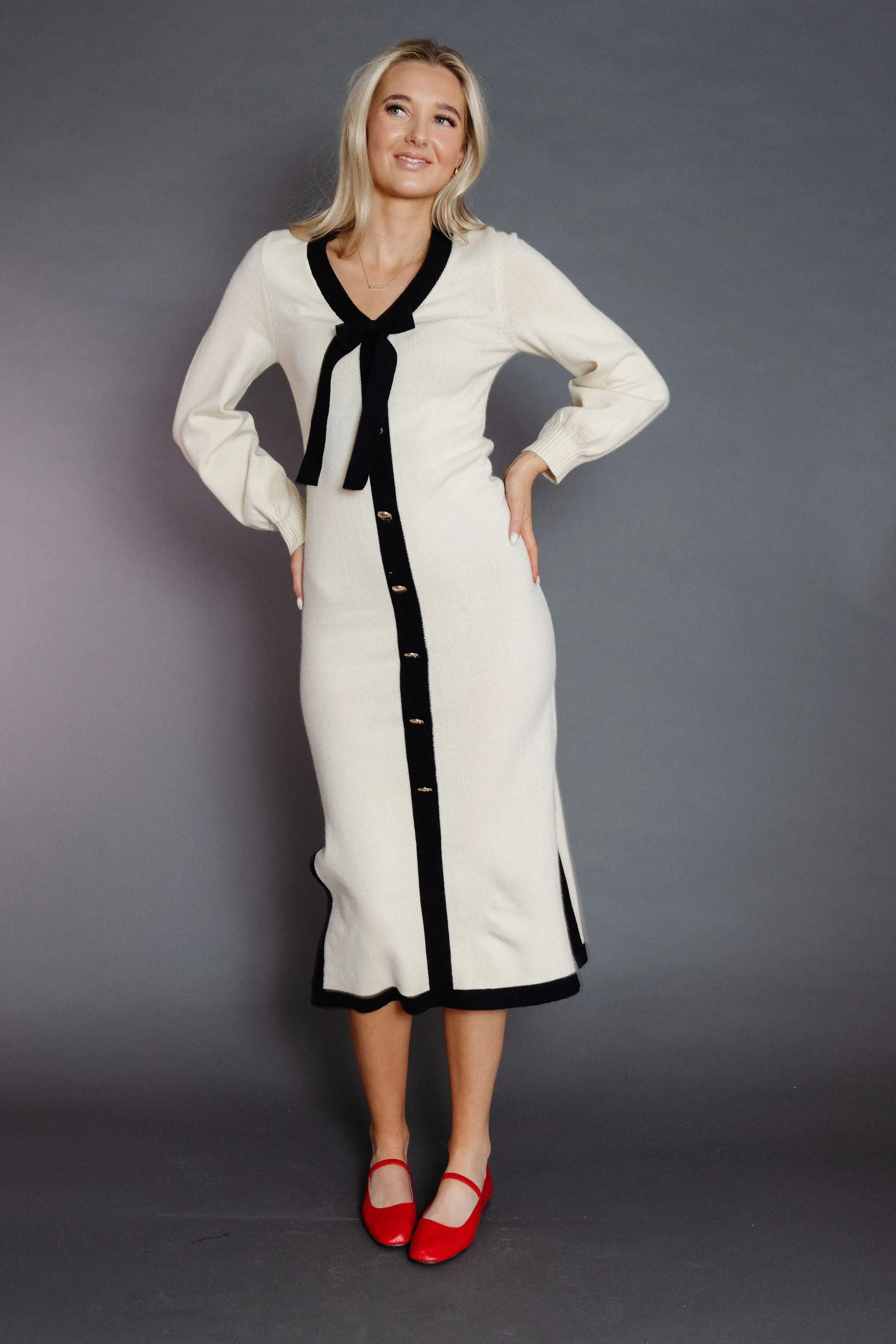 Magnus Sweater Dress in Cream