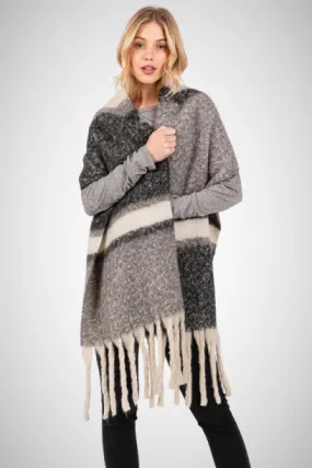 Multi Stripe Oblong Scarf