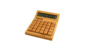 Multifunctional Bamboo Electronic Calculator