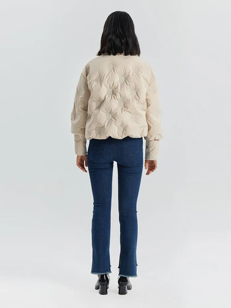 Patchwork Jeans Down Garment