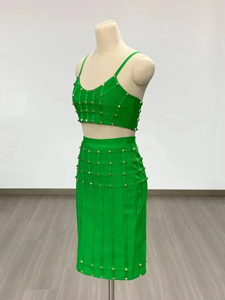 Pre Order:  Studded Strap Two Piece Set