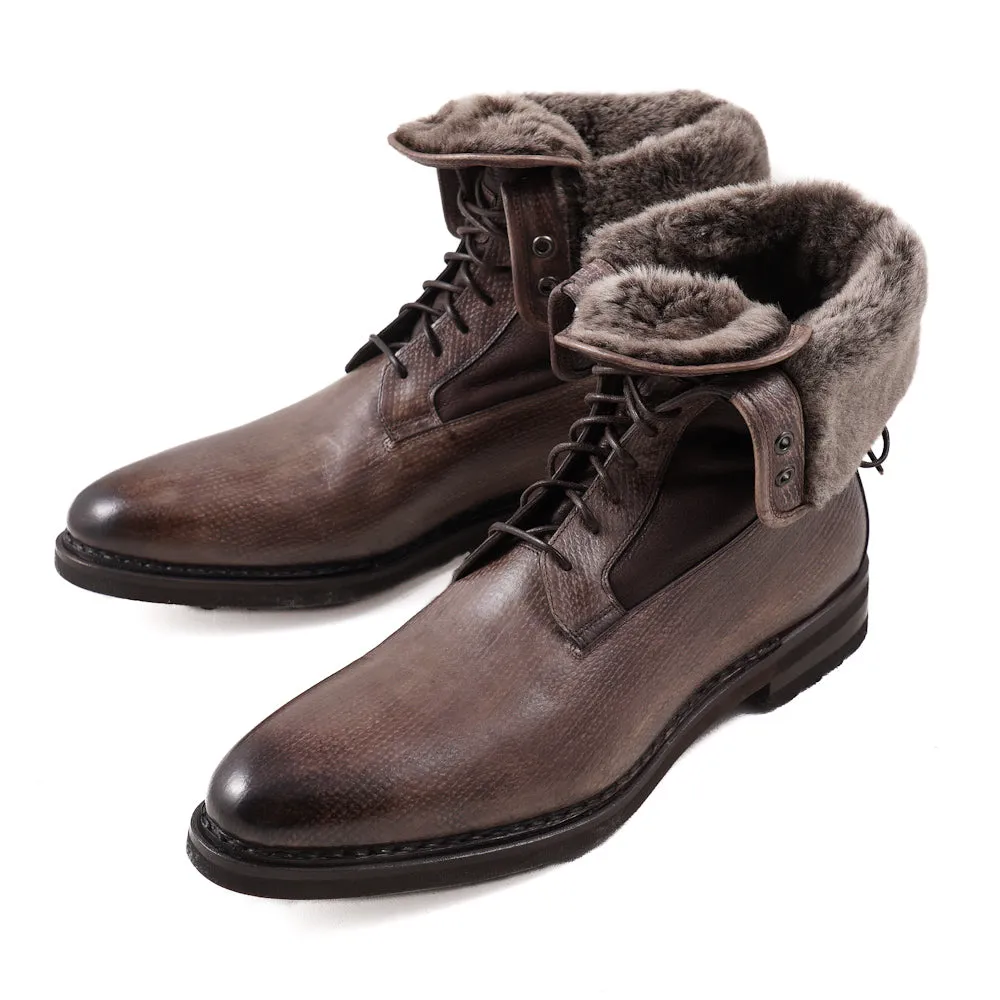 Santoni Ankle Boots with Shearling Lining