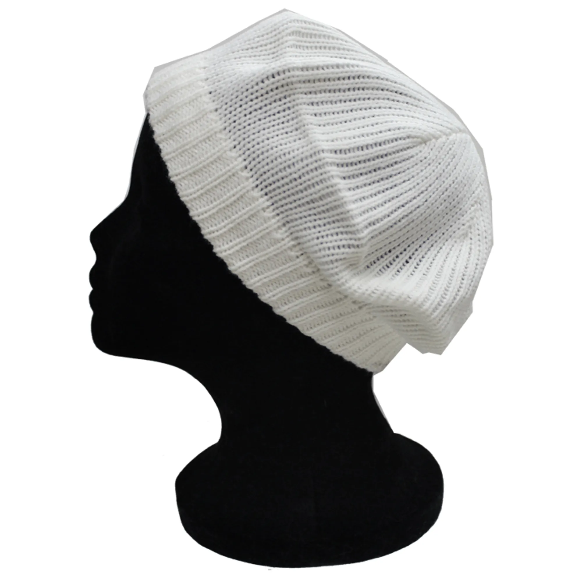 Solid Knit Beret-Ivory