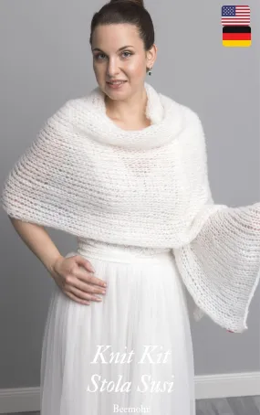 STRICK-SET Stola SUSI hautfreundlich für Braut- & Abendkleider