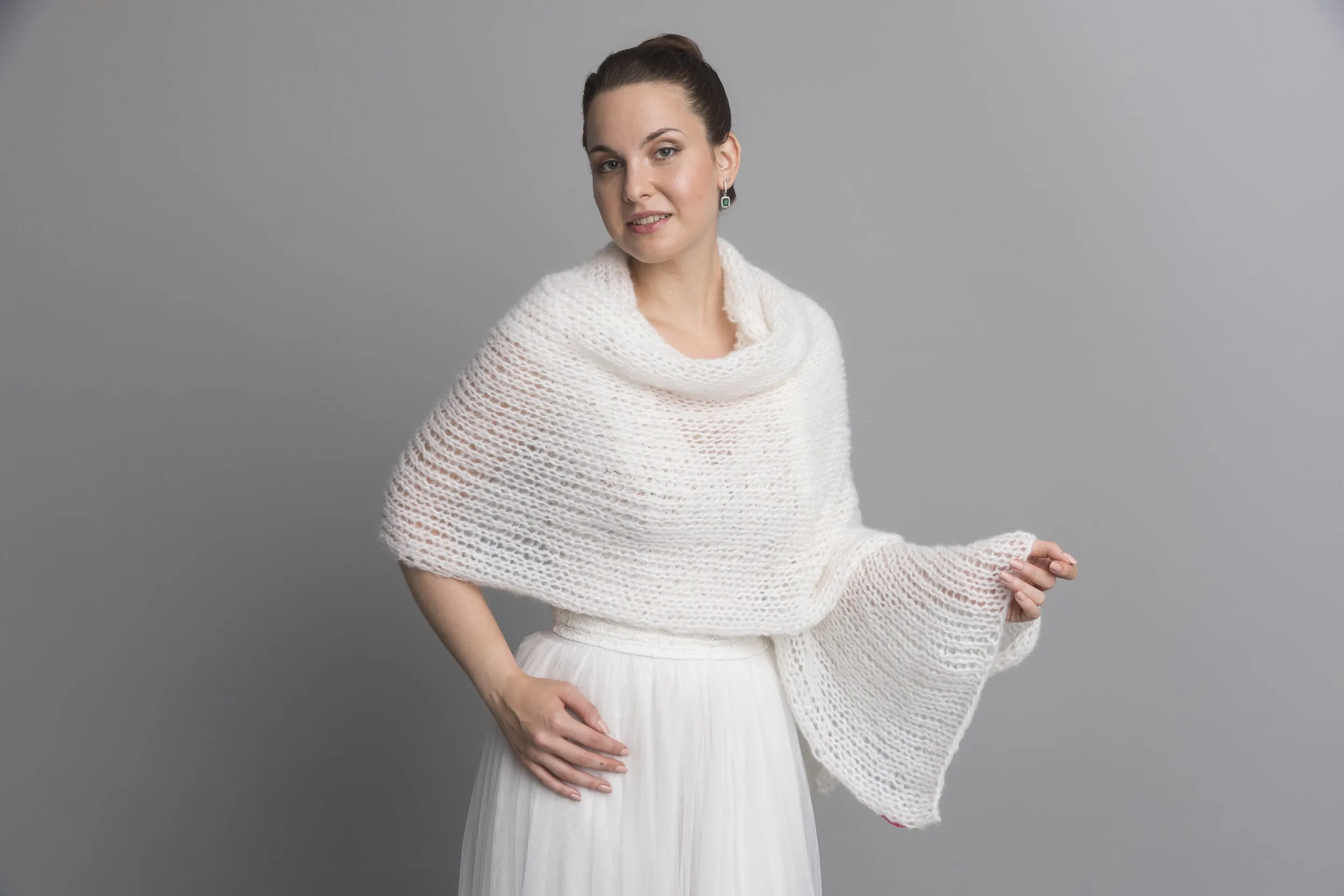 STRICK-SET Stola SUSI hautfreundlich für Braut- & Abendkleider