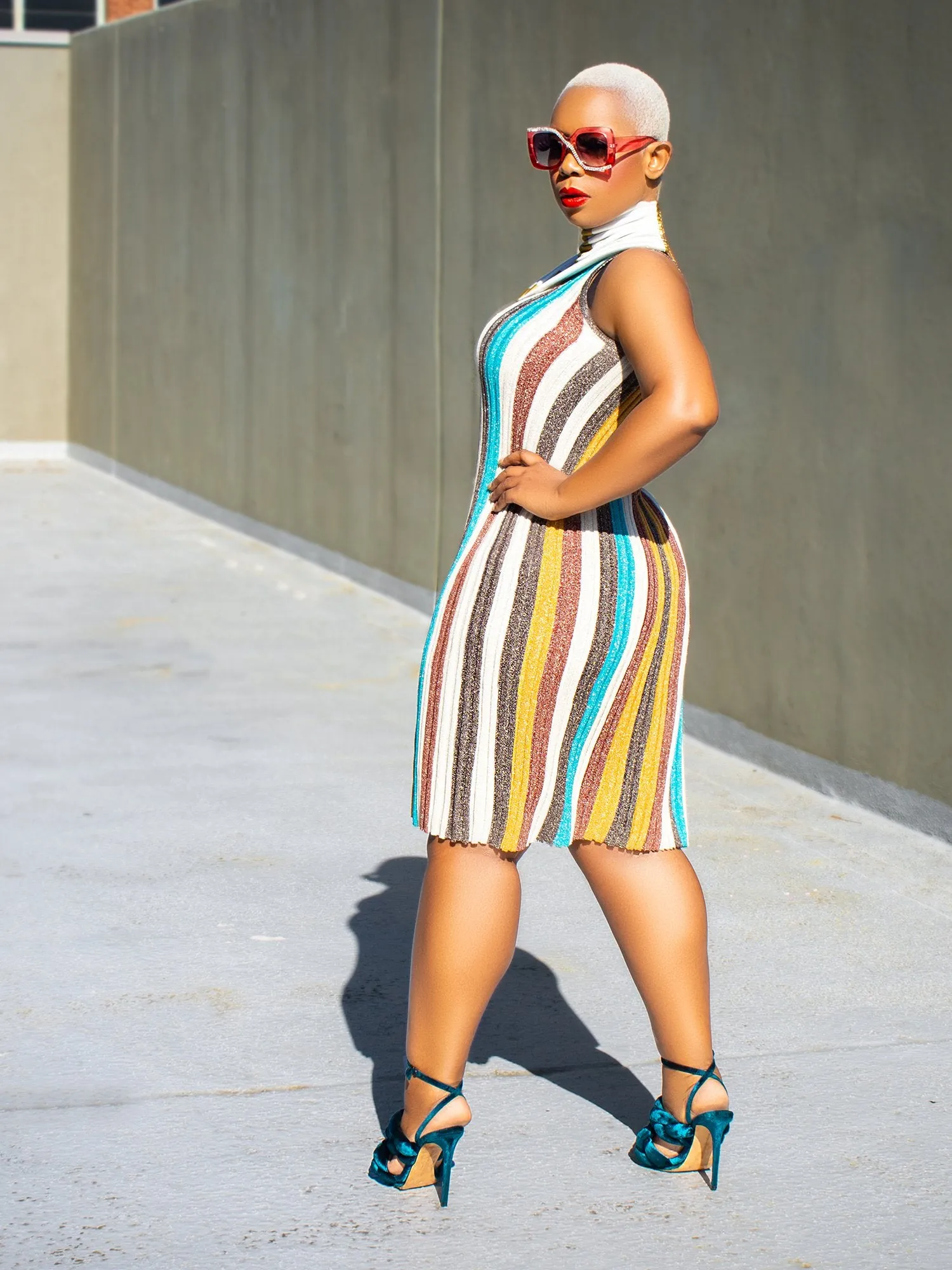 Stripe Tank Sweater Dress - The NY&C Legacy Collection