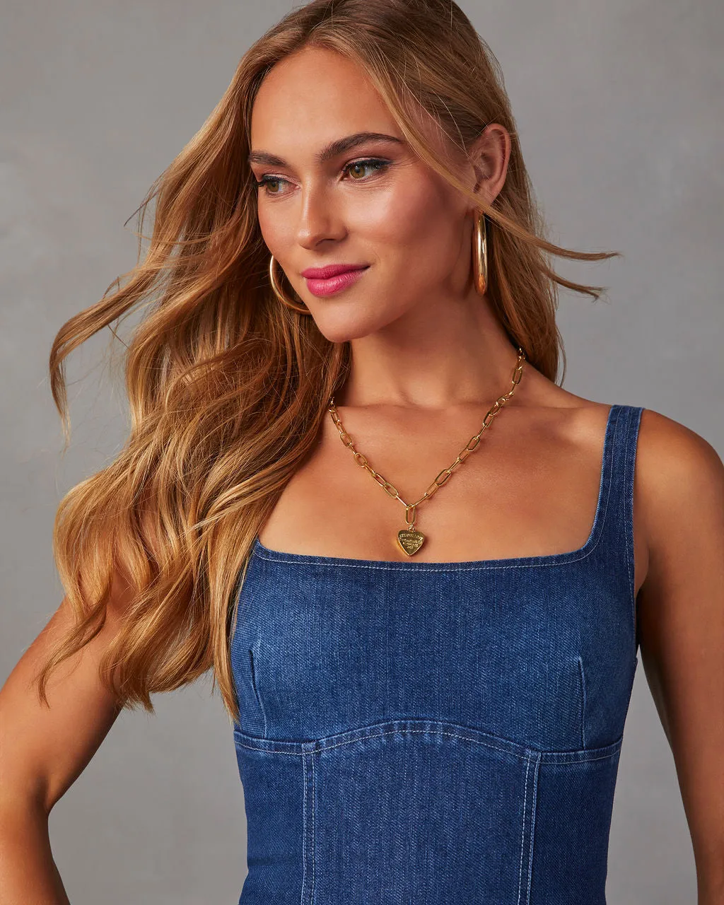 Warren Denim Midi Dress